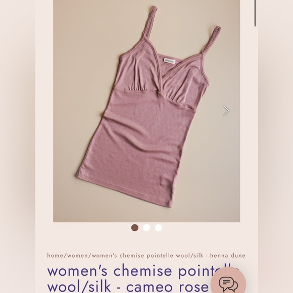 Unaduna / Ziloen chemise pointelle wool/silk - cameo rose - Picture 2 of 6